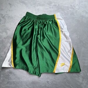 Vintage Nike Dazzle Shorts Green Shinny Y2K Basketball Baggy Men's XL